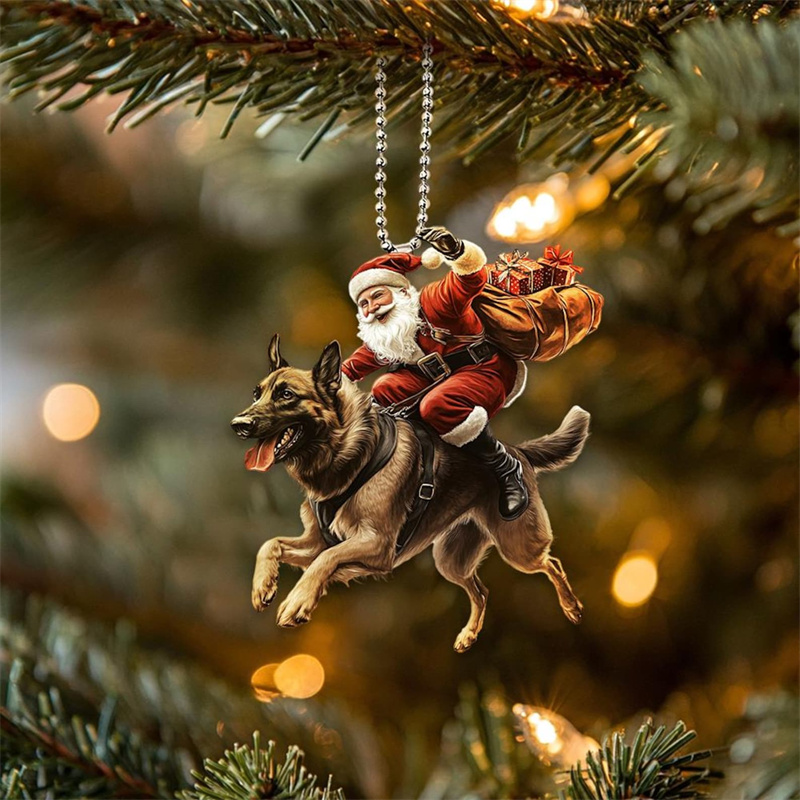 🎅Santa And Dog Hanging Ornament