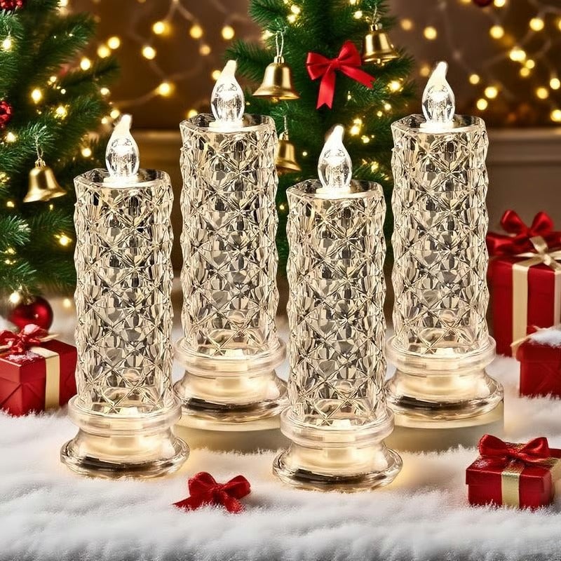 💥LAST DAY SALE 50% OFF💥Rose Shadow LED Flameless Candle Lights⚡BUY 2 GET 1 FREE