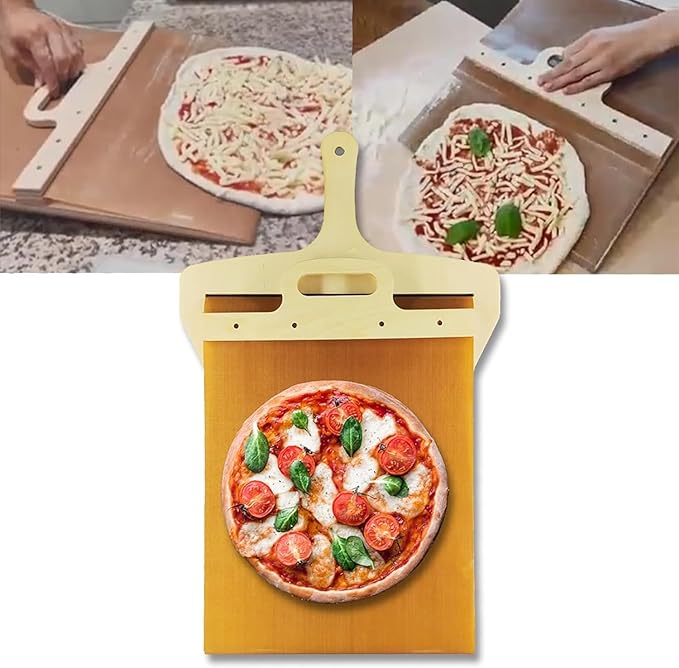 🔥Last Day Sale-50% OFF🍕Sliding Pizza Peel - The Pizza Peel That Transfers Pizza Perfectly