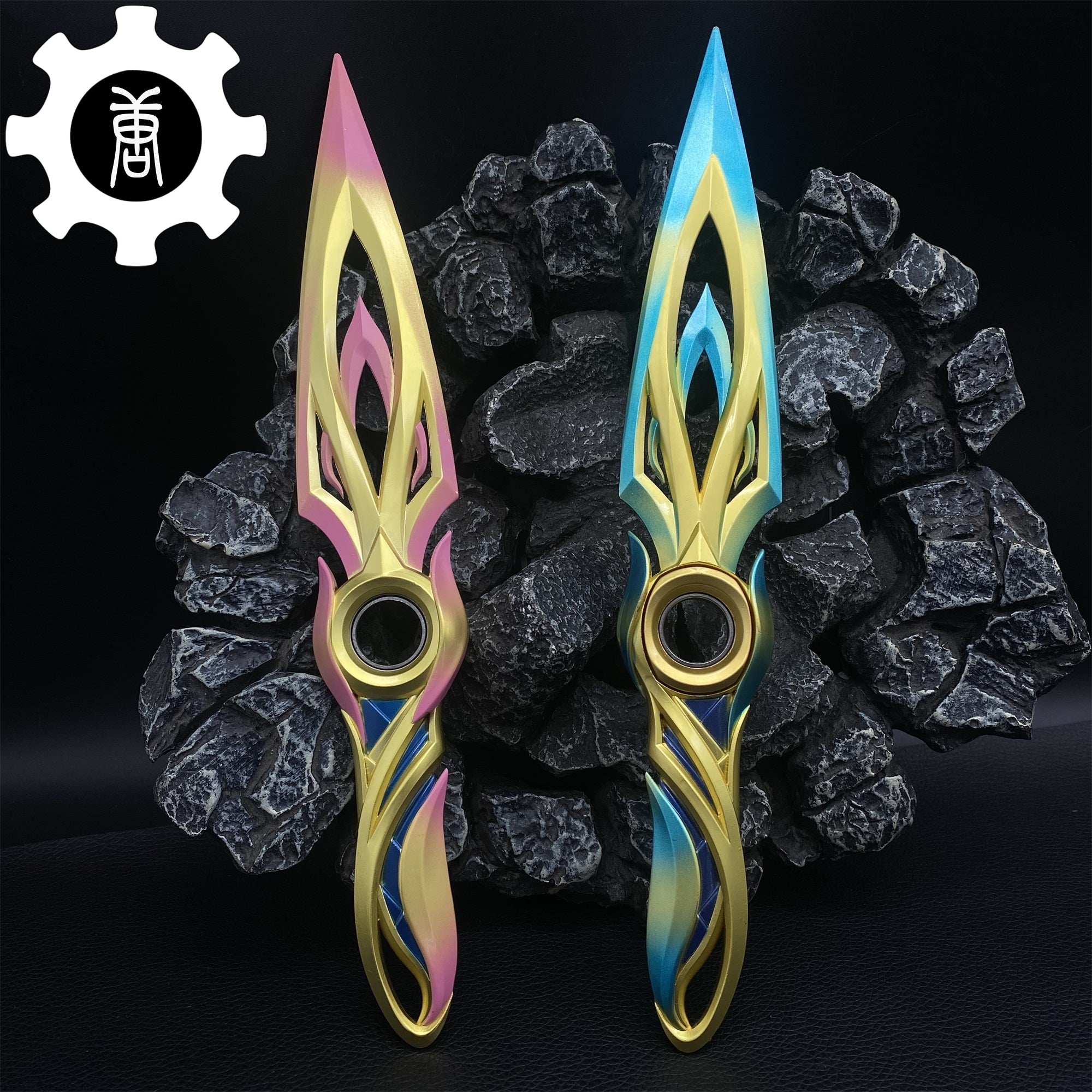 Metal Dull Blade Mystbloom Kunai 11'' Game Prop 3 Colors
