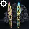 Metal Dull Blade Mystbloom Kunai 11'' Game Prop 3 Colors