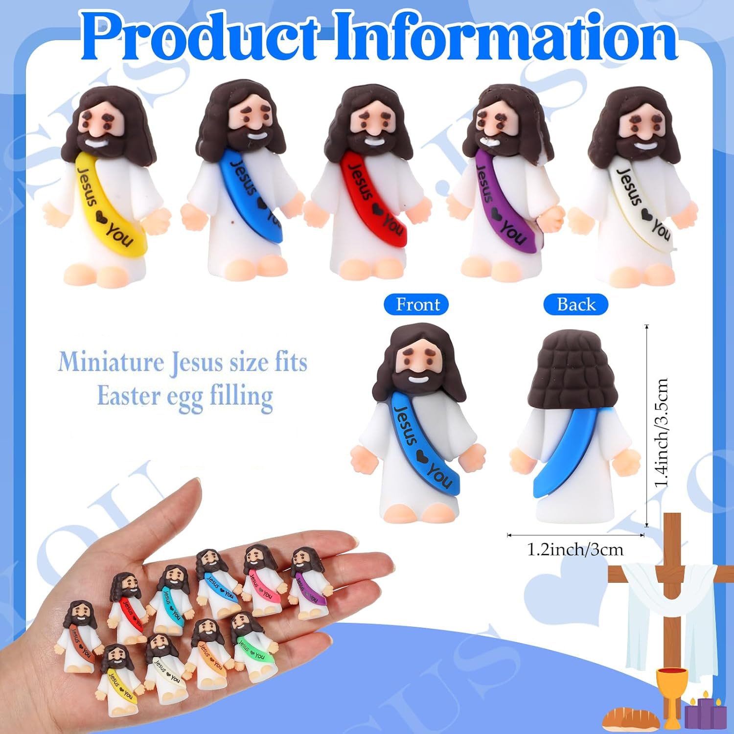 ✝️ Easter Special - Original Design Mini Jesus Figures Jesus Loves You