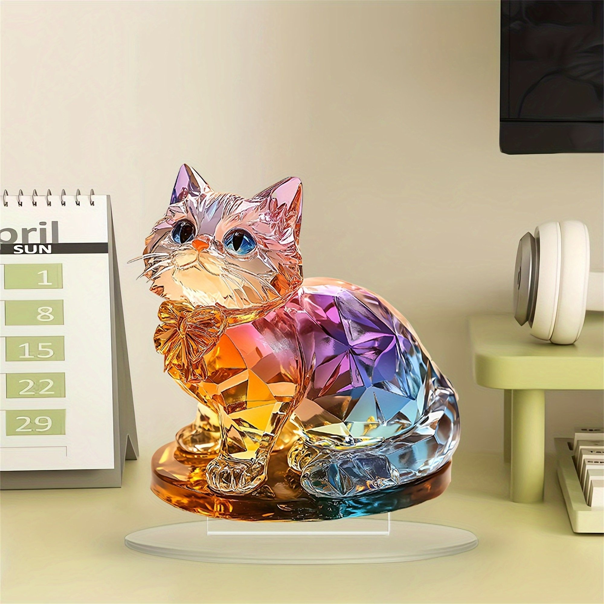 🐱Limited Time Sale-SAVE 50% OFF - Colorful Kitten Desktop Standing Decoration