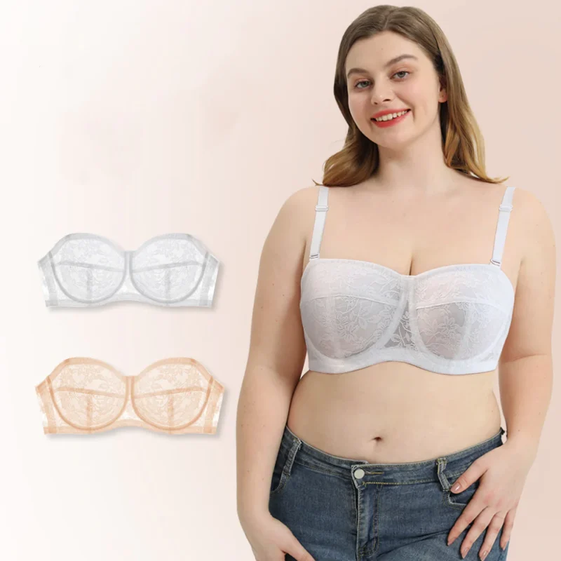 Plus Size Ultra Thin Strapless Bras Minkakaka 7277