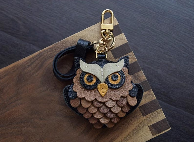 🦉Leather Owl Charm