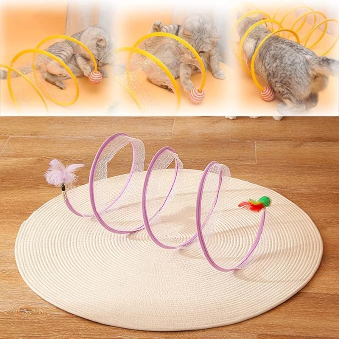 🐱Spring Tunnel Cat Toy for Indoor Cats Exercise Play (Buy 3 Free Shipping)