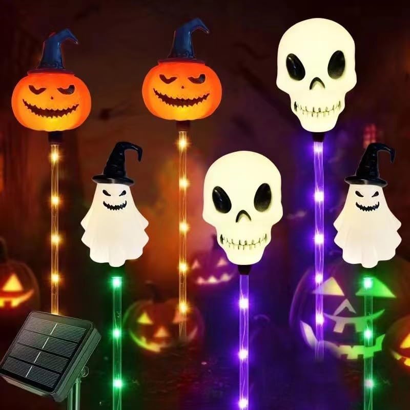 👻Letzter Tag 50% RABATT🎁6er-Pack LED-Solar-Halloween-Bodenlichter