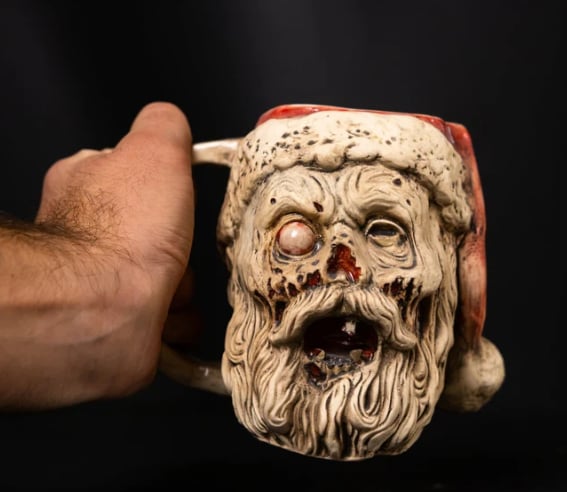 🔥LAST DAY 49% OFF🎁Handmade💀Zombie Santa Christmas Mug 🎅Best Christmas Gift