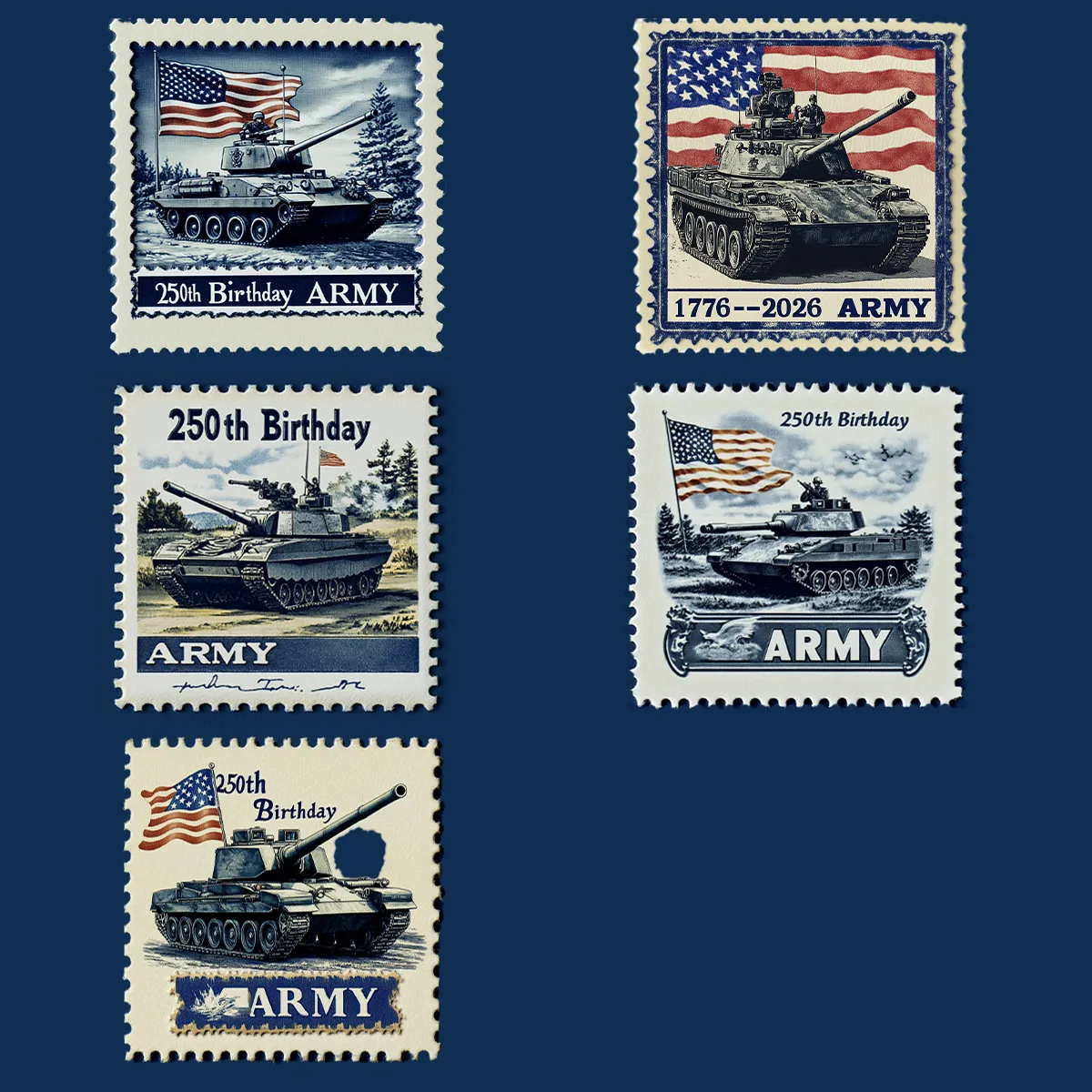 U.S. Army 250th Birthday Commemorative Stamp Set
