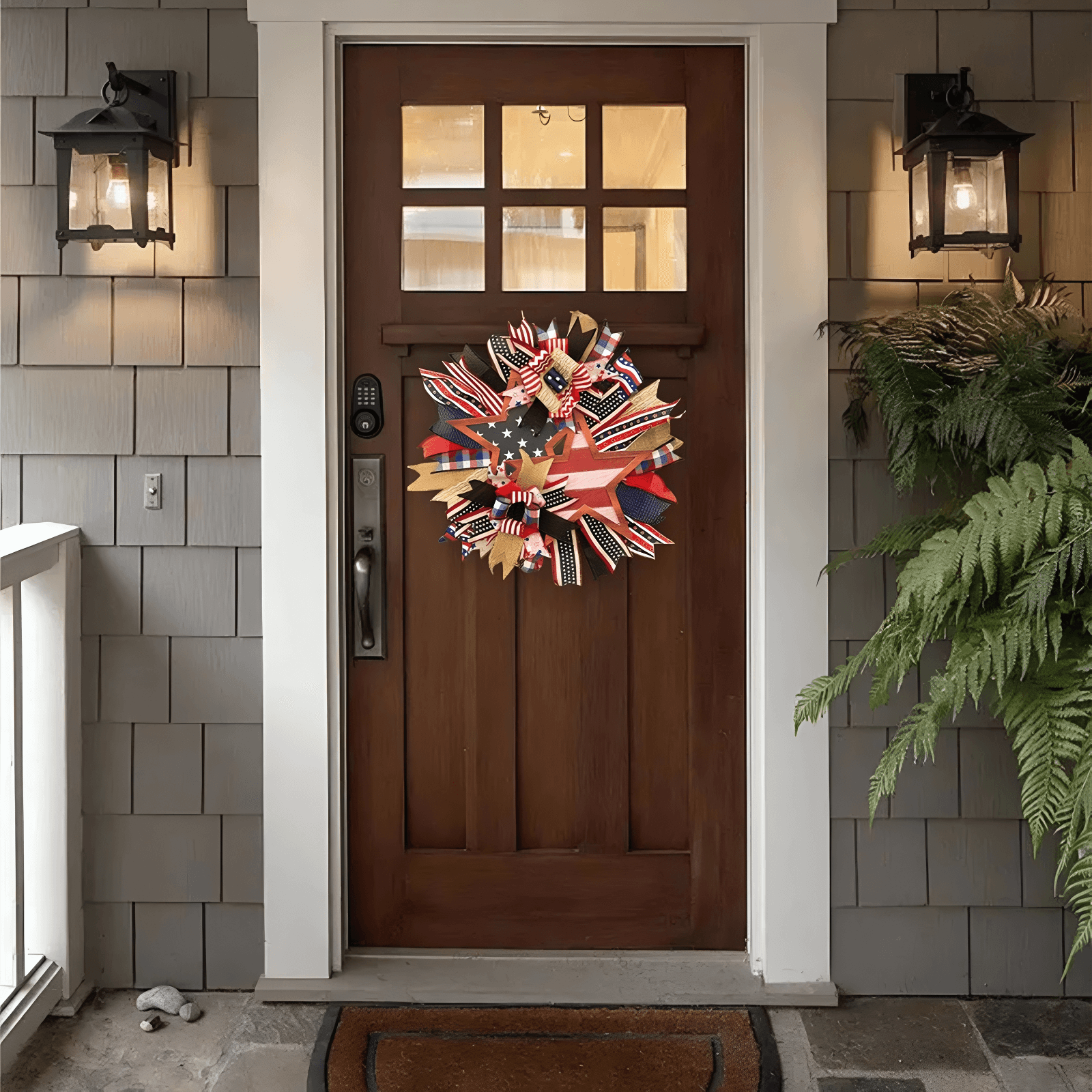 🔥Hot sale! Handmade American patriotic star wreaths, buy now and ship now!