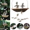 ❤️Handmade Fishing Man Spoon Fish Sculpture Wind Chime