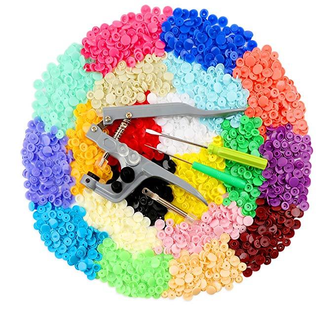 150 set T5 Plastic Resin Snap Button  U Shape  Press Machine Sewing Tool