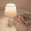 Touch Bedside Table Lamp - Modern Small Lamp for Bedroom Living Room Nightstand, Desk lamp with White Opal Glass Lamp Shade, Warm LED Bulb, 3 Way Dimmable, Simple Design Mother's Day Gifts