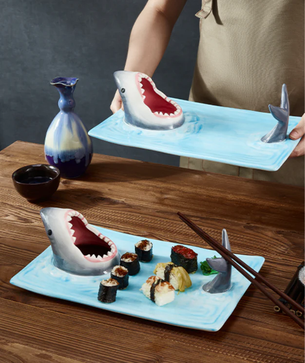 <strong>Handmade</strong> Ceramic Shark Plate🦈