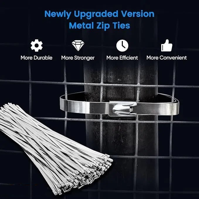 🍂TikTok Fall Sale — Last Day 70% OFF🎉304 Stainless Steel Cable Ties🔩