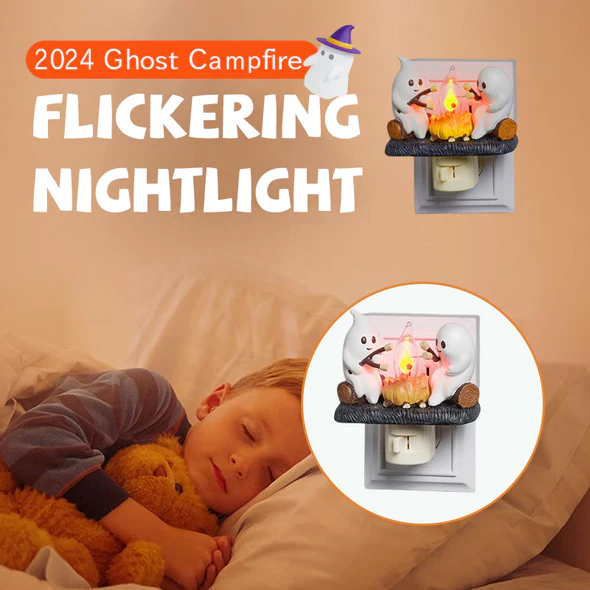 (🔥TikTok Summer SALE)2024 Ghost Campfire Flickering Nightlight✨🔥👻