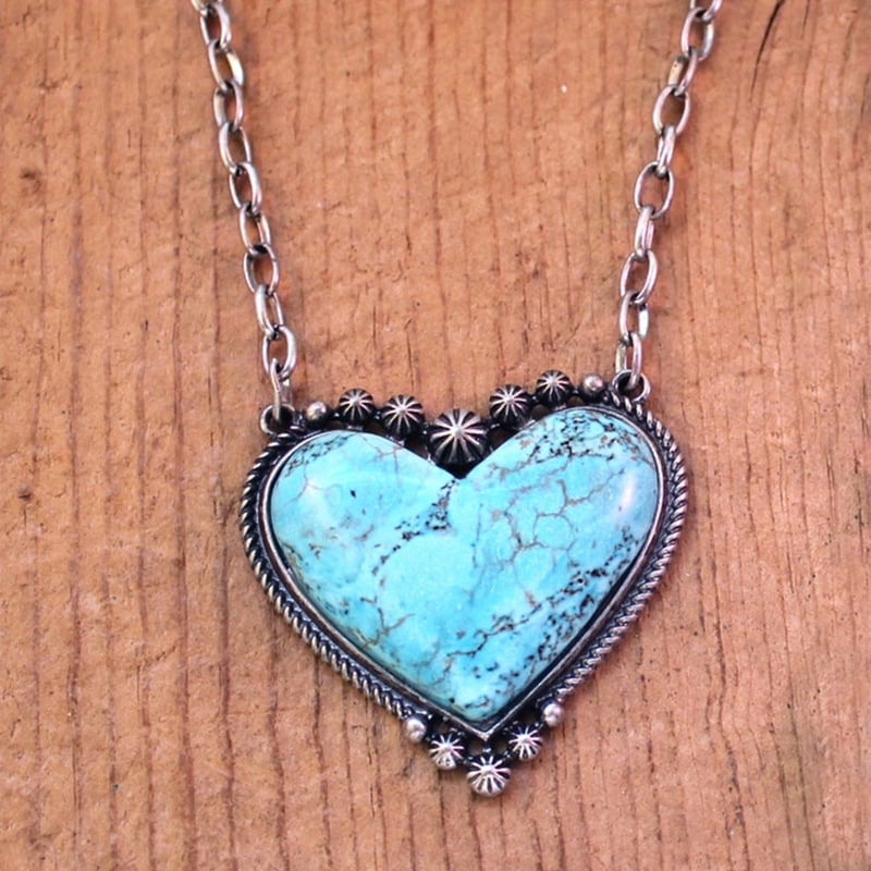 🔥Last Day 75% OFF🎁Heart-Shaped Turquoise Necklace