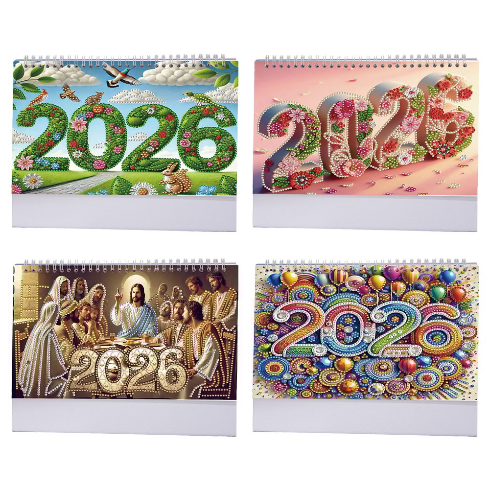 🔥Last Day Promotion 50% OFF🔥2026 DIY Special Shape Desktop Diamond Standing Calendar