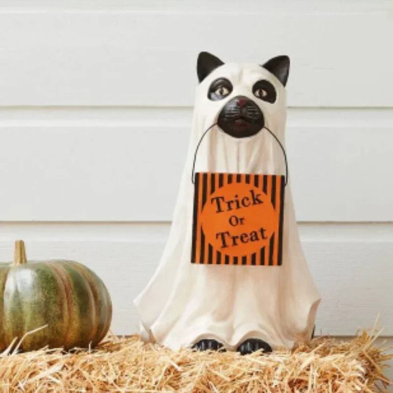 🔥Halloween Sale 49% OFF-🔥-Halloween Dog Elf Candy Bowl Ornament （Pumpkin Trick Or Treat）