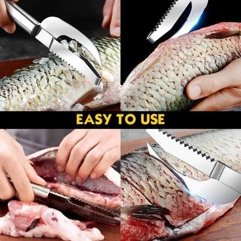 🔥🔥Multi Fish Scale Knife 3-in-1