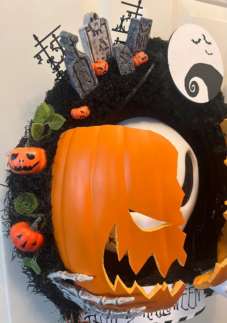 (🎃Early Halloween Sale - 49% OFF) Nightmare Pumpkin Wreath