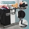🎁TikTok Last Day Sale - 70% OFF✨3-Section Foldable Laundry Hamper Sorter