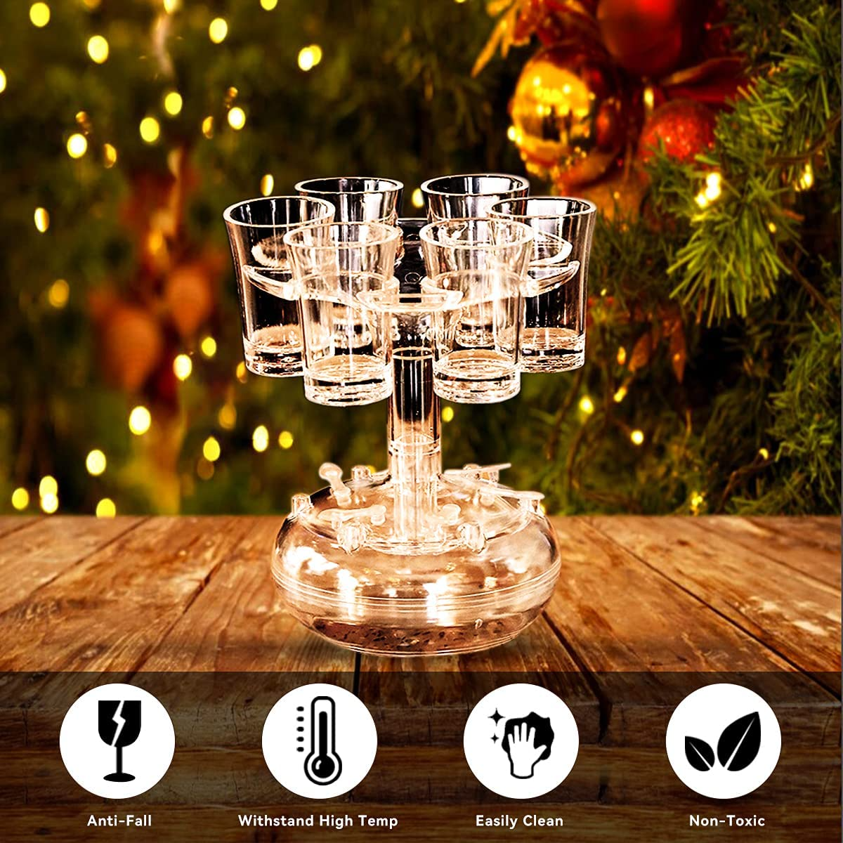 (Father's Day Gift-40% OFF) 6 Shot Glass Dispenser(6 cups)-BUY 2 FREE SHIPPING