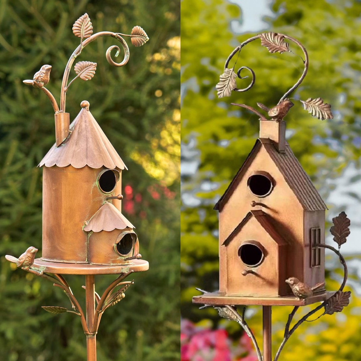 ❤️Handmade Metal Birdhouse Garden Stakes