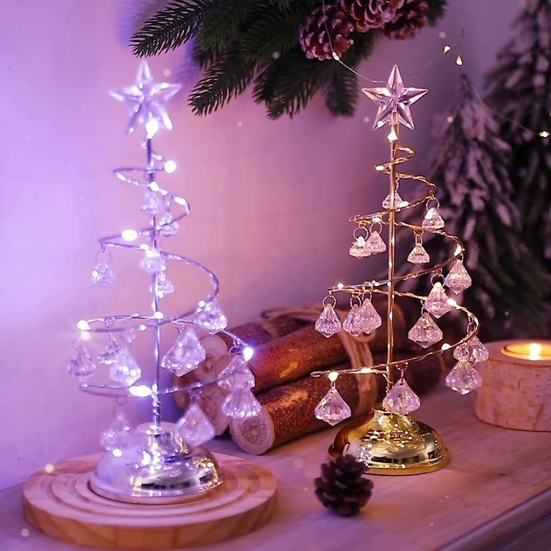 LED Star Light Crystal Diamond Christmas Tree Lamp