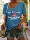 Women's Casual Fashion Fdt Print T-Shirt