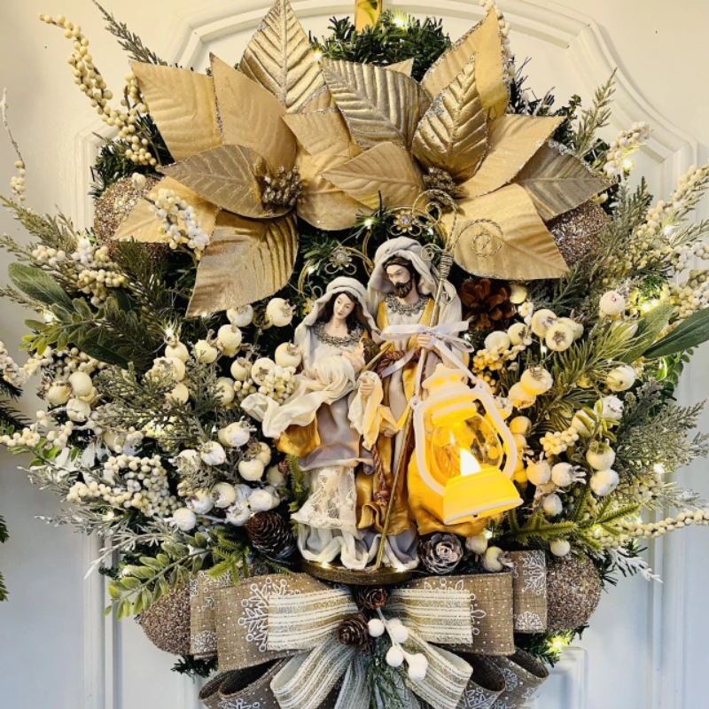 🔥Limited-time flash sale-Holy Family Wreath Decorations