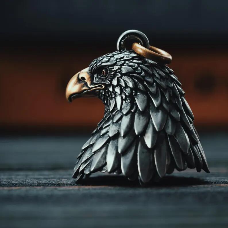 💥LAST DAY SALE 50% OFF💥Eagle Bronze Motorcycle Keychain Bell⚡BUY 2 FREE SHIPPING