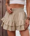 Boho Ruffle Skorts – High Waist Flowery Shorts