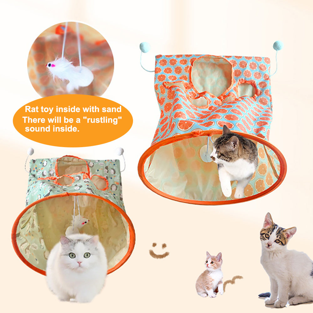 Squeaky Self Interactive Cat Tunnel Bag