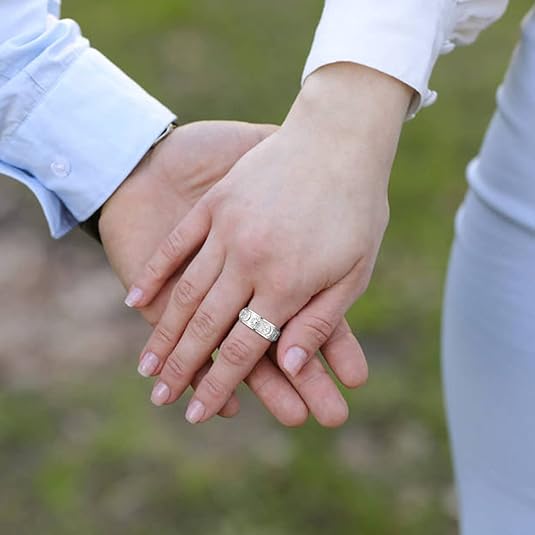 🎁Last Day Sale - 70% OFF🎉Sun, Moon, and Stars Anxiety Relief Spinner Ring for Couples💕