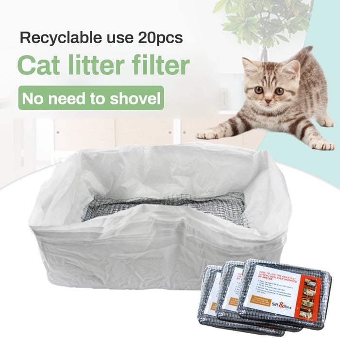 (🎄CHRISTMAS SALE NOW-48% OFF) Reusable Cat Litter Liners Bag(BUY 3 GET 2 FREE&FREE SHIPPING)