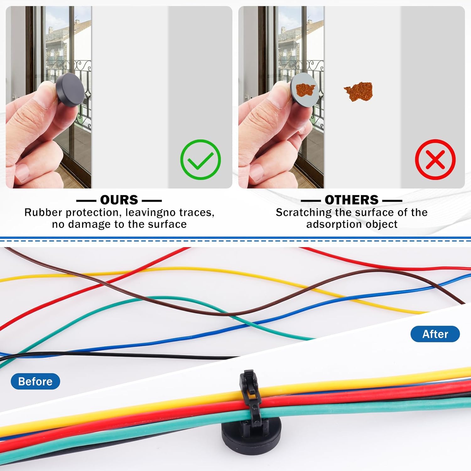 🎁TikTok Last Day Sale - 70% OFF🎉Magnetic Cable Zip Tie Mount Kit – Smart, Flexible Cable Management for Every Space