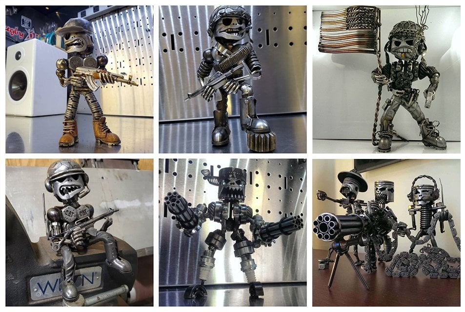 (Last Day Promotion - 48% OFF) 🤖Recycling/Scrap Metal Warrior Sculpture, BUY 2 FREE SHIPPING