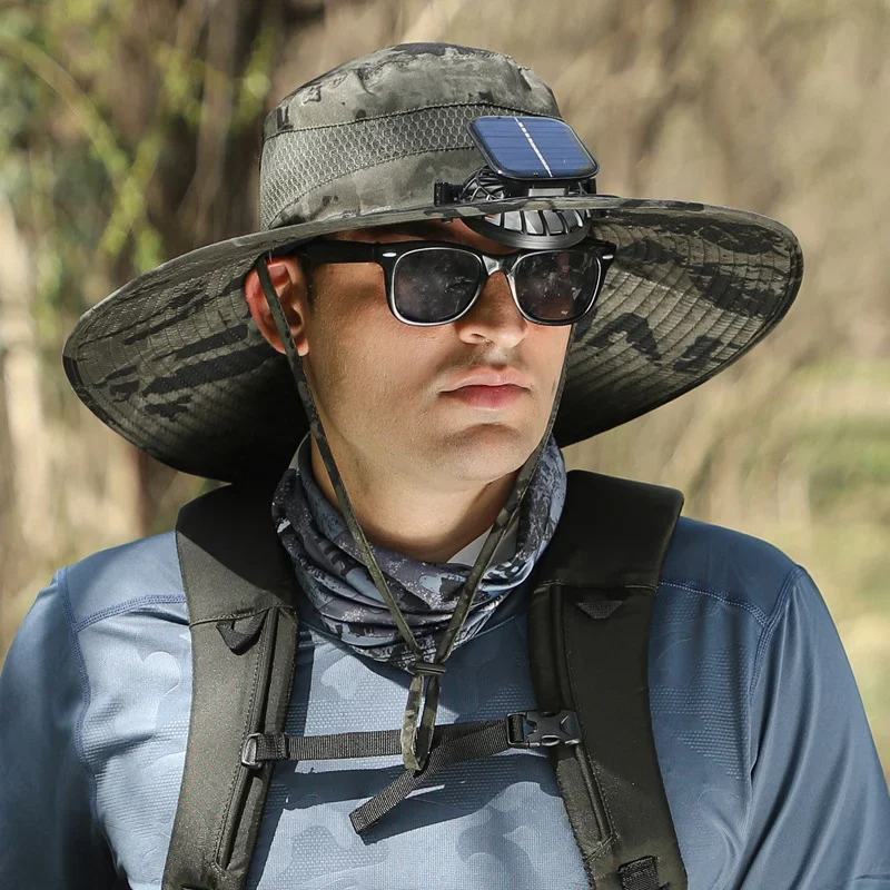 🔥EARLY SUMMER SALE 69% OFF⚡- Outdoor Wide Brim Sun Hat With Solar Fan