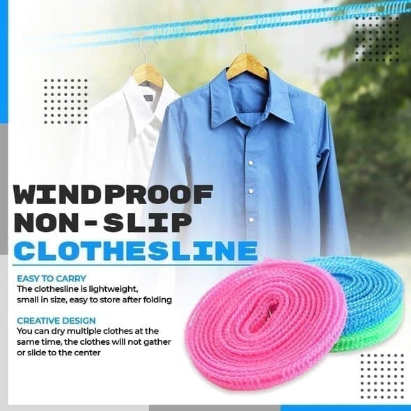 🎄(Christmas Hot Sale - 49% Off)🎁Windproof Non-Slip Clothesline(32 ft)