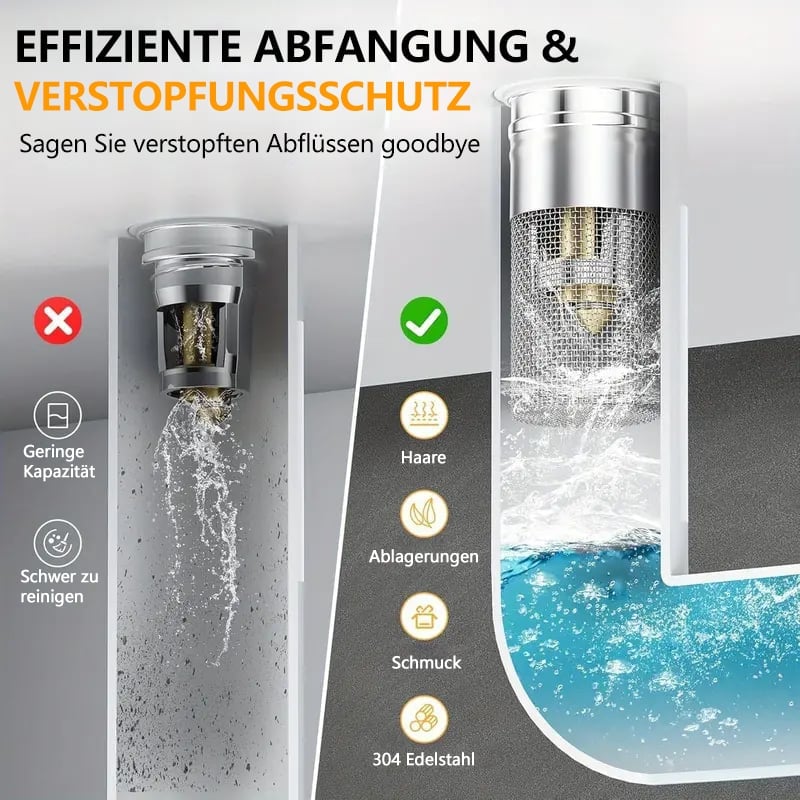 🚰Universelles Abflusssieb aus Edelstahl (2 KAUFEN, 1 GRATIS)🎁