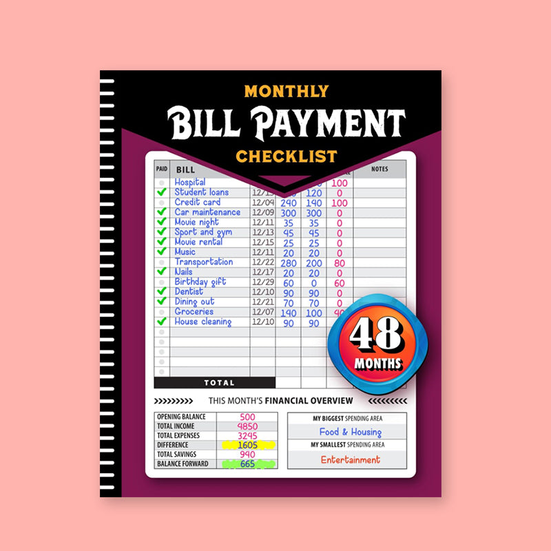 🔥Last Day 50% OFF🎁 Bill Payment Management Book