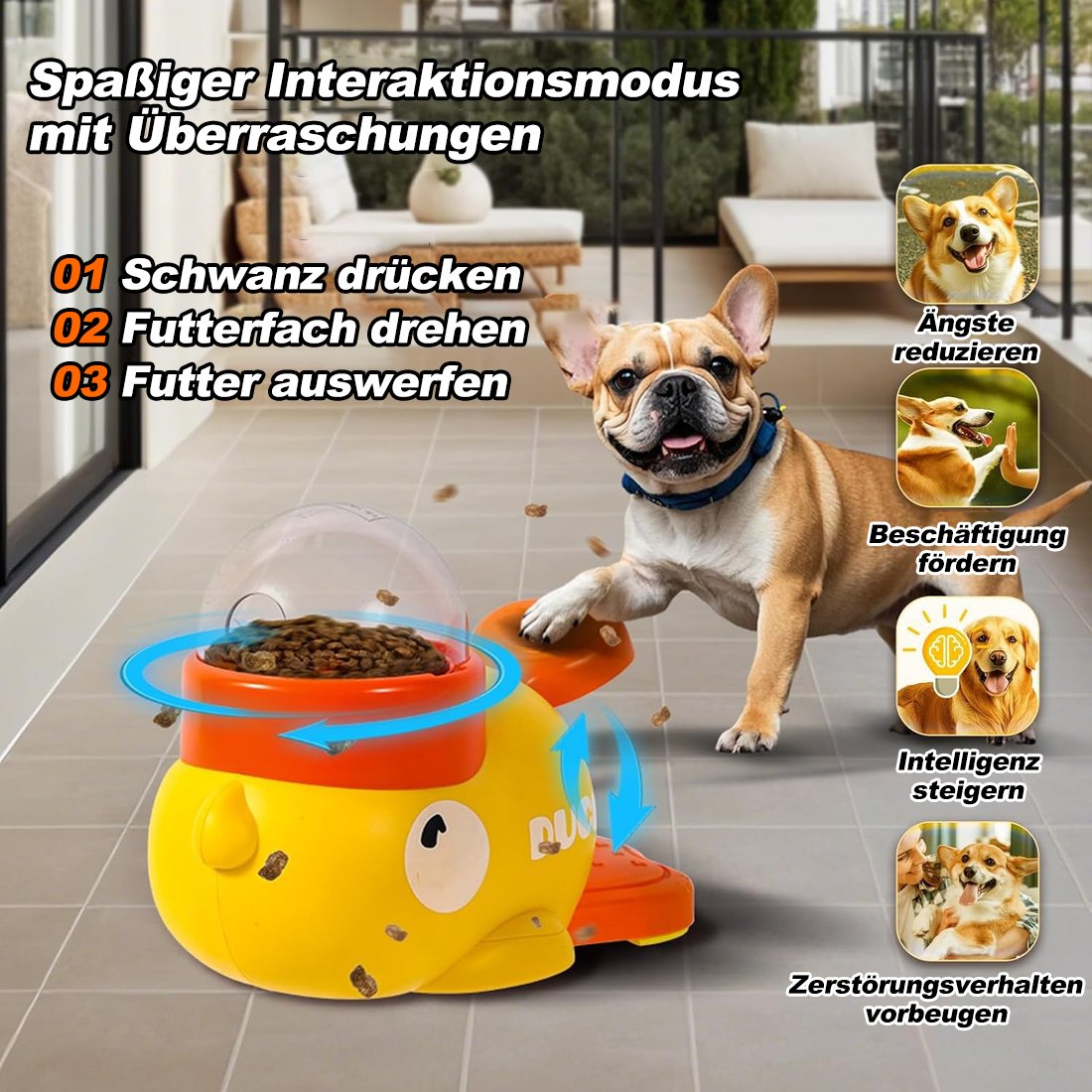 😺Heißer Verkauf - 49% Rabatt🐶Katzen & Hunde, vereint im Spaß!----Interaktives Slow Feeder Spielzeug