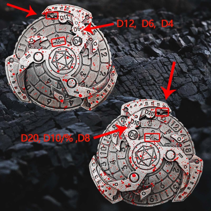 🔥🔥LAST Sale 70% OFF--Dungeons and Dragons Metal Dice Spinner（BUY 2 FREE SHIPPING)