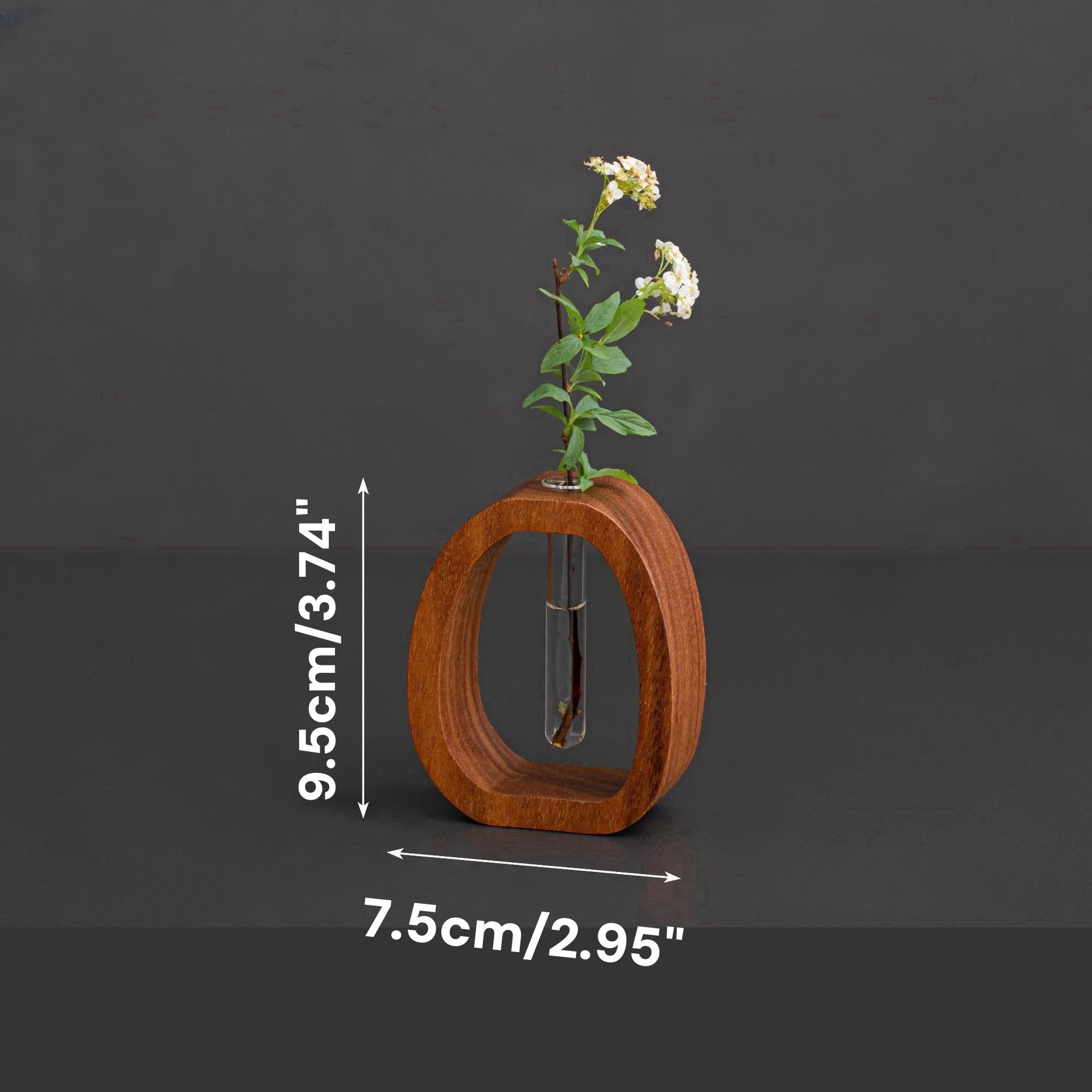 🌿✨Solid Wood Glass Vase