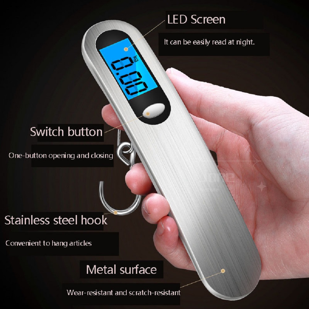 Portable Electronic Hook Scale - Free Strong Nylon Strap