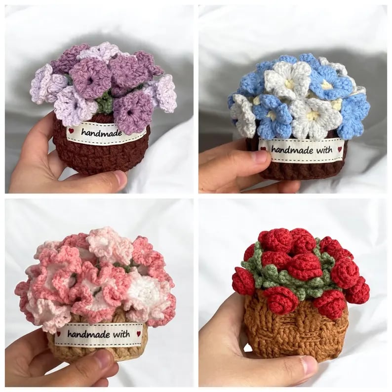 🌹100% Handmade Rose Coaster and Flower Basket Crochet