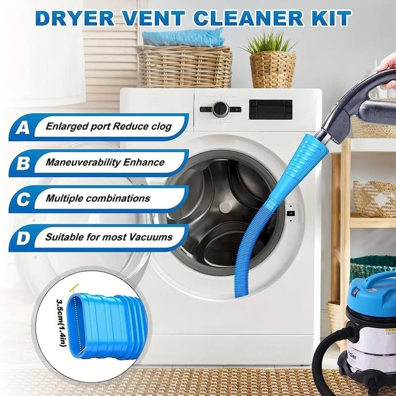 🔥Last Day Promotion 70% OFF🔥Dryer Vent Cleaning Kit⚡Buy 3 Get 1 Free