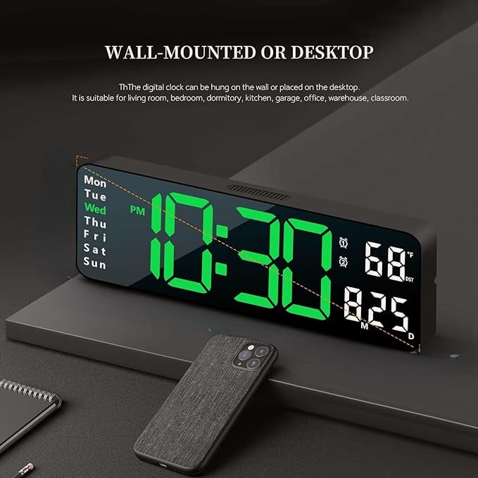 🔥HOT SALE 70% OFF🔥2024 Upgraded Digital Wall Clock Large Display