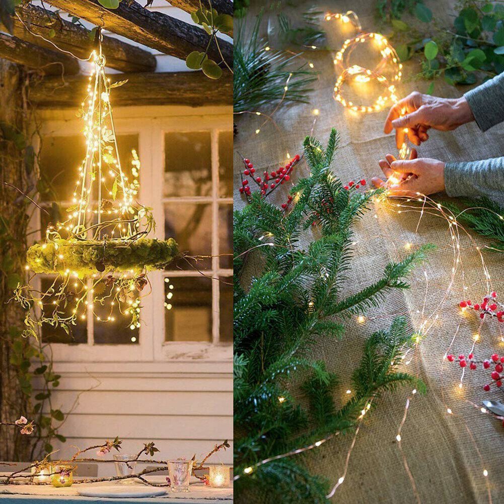 CHRISTMAS CHOICE- 8 Modes 100-600 Christmas LED Firefly Twinkle String Lights